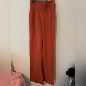 Rust Orange Wide-Leg Pants